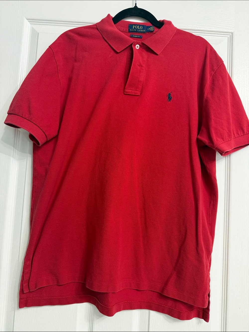 Polo by Ralph Lauren Red Short-Sleeve Classic Polo with Navy Pony